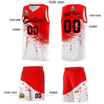 Custom White Light Red Wing Pattern Sports Uniform Basketball Jersey | BuyFootballJersey