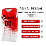 Custom White Light Red Wing Pattern Sports Uniform Basketball Jersey | BuyFootballJersey