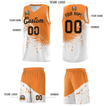 Custom White Gold Orange Wing Pattern Sports Uniform Basketball Jersey | BuyFootballJersey