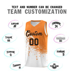 Custom White Gold Orange Wing Pattern Sports Uniform Basketball Jersey | BuyFootballJersey