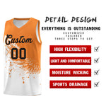 Custom White Gold Orange Wing Pattern Sports Uniform Basketball Jersey | BuyFootballJersey
