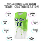 Custom White Fluorescent Green Wing Pattern Sports Uniform Basketball Jersey | BuyFootballJersey