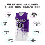 Custom White Purple Wing Pattern Sports Uniform Basketball Jersey | BuyFootballJersey