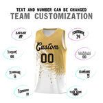 Custom White Old Gold Wing Pattern Sports Uniform Basketball Jersey | BuyFootballJersey