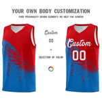 Custom Royal Red Wing Pattern Sports Uniform Basketball Jersey | BuyFootballJersey