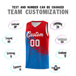 Custom Royal Red Wing Pattern Sports Uniform Basketball Jersey | BuyFootballJersey