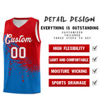 Custom Royal Red Wing Pattern Sports Uniform Basketball Jersey | BuyFootballJersey