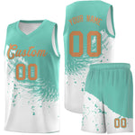 Custom White Bright Green Wing Pattern Sports Uniform Basketball Jersey | BuyFootballJersey