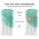 Custom White Bright Green Wing Pattern Sports Uniform Basketball Jersey | BuyFootballJersey