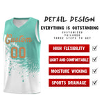 Custom White Bright Green Wing Pattern Sports Uniform Basketball Jersey | BuyFootballJersey
