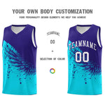 Custom Sky Blue Royal Wing Pattern Sports Uniform Basketball Jersey | BuyFootballJersey