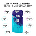 Custom Sky Blue Royal Wing Pattern Sports Uniform Basketball Jersey | BuyFootballJersey