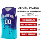Custom Sky Blue Royal Wing Pattern Sports Uniform Basketball Jersey | BuyFootballJersey