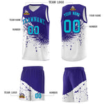Custom White Royal Wing Pattern Sports Uniform Basketball Jersey | BuyFootballJersey