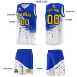 Custom White Royal Wing Pattern Sports Uniform Basketball Jersey | BuyFootballJersey