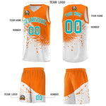 Custom White Orange Wing Pattern Sports Uniform Basketball Jersey | BuyFootballJersey