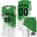 Custom White Kelly Green Wing Pattern Sports Uniform Basketball Jersey | BuyFootballJersey