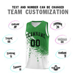 Custom White Kelly Green Wing Pattern Sports Uniform Basketball Jersey | BuyFootballJersey