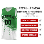 Custom White Kelly Green Wing Pattern Sports Uniform Basketball Jersey | BuyFootballJersey