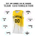 Custom White Gold Wing Pattern Sports Uniform Basketball Jersey | BuyFootballJersey