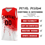 Custom White Light Red Wing Pattern Sports Uniform Basketball Jersey | BuyFootballJersey