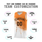 Custom White Gold Orange Wing Pattern Sports Uniform Basketball Jersey | BuyFootballJersey