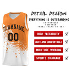 Custom White Gold Orange Wing Pattern Sports Uniform Basketball Jersey | BuyFootballJersey