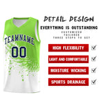 Custom White Fluorescent Green Wing Pattern Sports Uniform Basketball Jersey | BuyFootballJersey