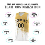 Custom White Old Gold Wing Pattern Sports Uniform Basketball Jersey | BuyFootballJersey