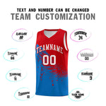 Custom Royal Red Wing Pattern Sports Uniform Basketball Jersey | BuyFootballJersey