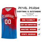 Custom Royal Red Wing Pattern Sports Uniform Basketball Jersey | BuyFootballJersey