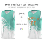 Custom White Bright Green Wing Pattern Sports Uniform Basketball Jersey | BuyFootballJersey