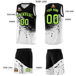 Custom White Black Wing Pattern Sports Uniform Basketball Jersey | BuyFootballJersey