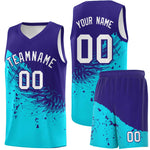 Custom Sky Blue Royal Wing Pattern Sports Uniform Basketball Jersey | BuyFootballJersey