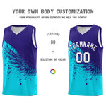 Custom Sky Blue Royal Wing Pattern Sports Uniform Basketball Jersey | BuyFootballJersey