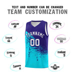 Custom Sky Blue Royal Wing Pattern Sports Uniform Basketball Jersey | BuyFootballJersey