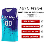 Custom Sky Blue Royal Wing Pattern Sports Uniform Basketball Jersey | BuyFootballJersey