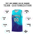 Custom Royal Sky Blue Wing Pattern Sports Uniform Basketball Jersey | BuyFootballJersey