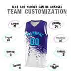 Custom White Royal Wing Pattern Sports Uniform Basketball Jersey | BuyFootballJersey