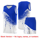 Custom White Royal Wing Pattern Sports Uniform Basketball Jersey | BuyFootballJersey
