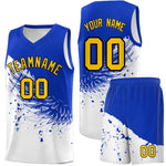Custom White Royal Wing Pattern Sports Uniform Basketball Jersey | BuyFootballJersey