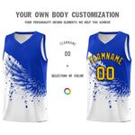 Custom White Royal Wing Pattern Sports Uniform Basketball Jersey | BuyFootballJersey