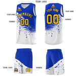 Custom White Royal Wing Pattern Sports Uniform Basketball Jersey | BuyFootballJersey