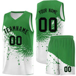 Custom White Kelly Green Wing Pattern Sports Uniform Basketball Jersey | BuyFootballJersey