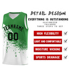 Custom White Kelly Green Wing Pattern Sports Uniform Basketball Jersey | BuyFootballJersey