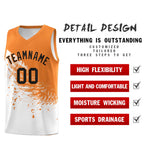 Custom White Gold Orange Wing Pattern Sports Uniform Basketball Jersey | BuyFootballJersey