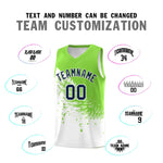 Custom White Fluorescent Green Wing Pattern Sports Uniform Basketball Jersey | BuyFootballJersey