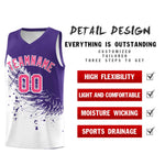 Custom White Purple Wing Pattern Sports Uniform Basketball Jersey | BuyFootballJersey