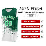Custom White Kelly Green Wing Pattern Sports Uniform Basketball Jersey | BuyFootballJersey
