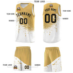 Custom White Old Gold Wing Pattern Sports Uniform Basketball Jersey | BuyFootballJersey